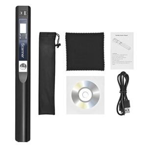 LAOJIA Handheld Document Scanner, Portable Wand Wireless Scanner A4 Size 900DPI JPG/PDF Formate LCD Display with Protecting Bag for Business Document Reciepts Books Images