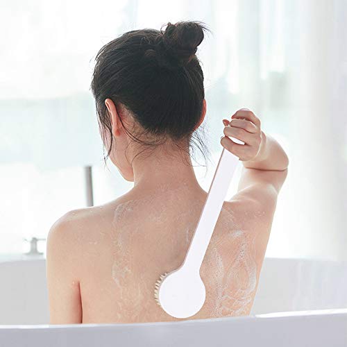 Ithyes Body Brush Dry Brushing Shower Bath Brush Long Handle Gentle Back Skin Scrubber Exfoliate Massage Improve Blood Circulation Cellulite Treatment