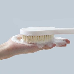 Ithyes Body Brush Dry Brushing Shower Bath Brush Long Handle Gentle Back Skin Scrubber Exfoliate Massage Improve Blood Circulation Cellulite Treatment