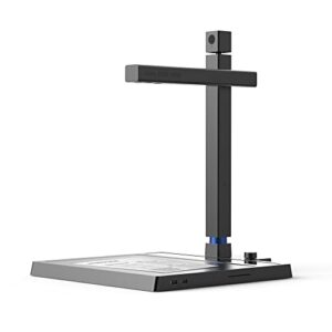 czur shine 500 surface pro dc document scanner, 5mp document camera + 2mp webcam+ working surface, a4 scanner for computer/laptop, 180+ languages ocr, fast scan 1s/page, for pc/mac