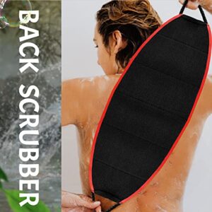 Evridwear Exfoliating Body Scrubber with Handles Back Washer Back Scrubber for Shower Bath Dry Skin Whole Body Deep Clean Men Women(Heavy)