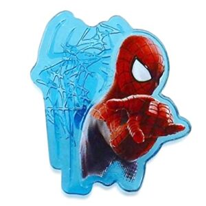 Spiderman Web-Slinger Rings, 12 Pack Cupcake Toppers, Two Designs, Party Favors.