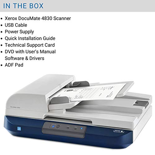 Xerox DocuMate 4830 Duplex Document Scanner with Flatbed