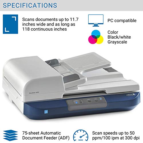 Xerox DocuMate 4830 Duplex Document Scanner with Flatbed