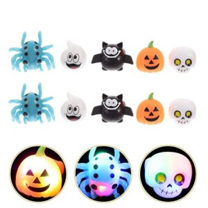 Toddmomy 40 pcs Goodie Led Favors Bag for Up Pumpkin Funny Fillers Lighted in Glow Gifts Light Finger Dark Goodies Random Toys Color Ghost Party Treats Spider Supplies Prizes Halloween