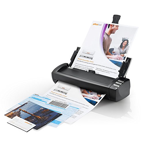 Plustek AD480 - Desktop Scanner for Card and Document, with 20 Page Paper Feeder and Exclusive Card Slot. for Windows only