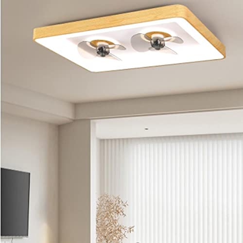 Stepless Dimming Flush Mount Ceiling Fans Lights, Modern Low Profile Bladeless LED Ceiling Fan Lights, with 6-Level Wind Speed Flush Mount Ceiling Light, for Small Room, Bedroom, Living Room ( Color :