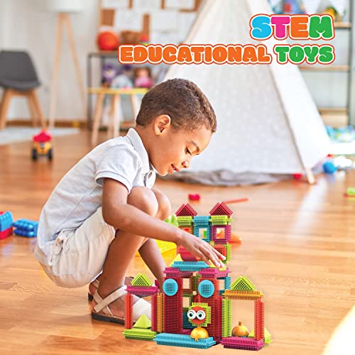 Contixo STEM Building Toys, ST5 144 pcs Bristle Shape 3D Tiles Set Construction Learning Stacking Educational Block, Creativity Beyond Imagination, Inspirational, Recreational Toy for Kids Ages 3-8