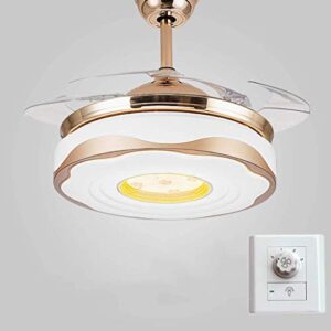 fashionable chandelier retro modern industrial chandelier/led invisible ceiling fans with lamp,42in fan lights wall control chandelier with electric fan iron art lighting for living room and restauran