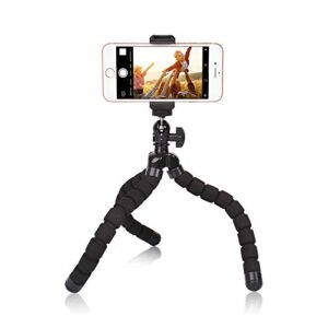 phone mini tripod, ruittos premium flexible mobile phone tripod stand compatible with iphone samsung go pro, small digital camera,