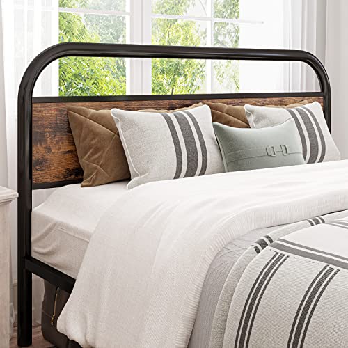 IRONCK Queen Bed Frame with Headboard, Platform Bed 12" Under Bed Storage Wood and Metal, No Box Spring Needed Easy Assembly