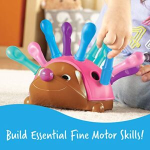 Learning Resources Spike The Fine Motor Hedgehog Pink - 14 Pieces, Ages 18+ months Fine Motor and Sensory Toy, Educational Toys for Toddlers, Montessori Toys