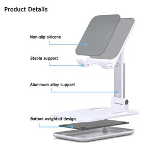 ZRONST Phone Stand for Desk Foldable Adjustable Angle Height Portable Cell Phone Holder Compatible with iPhone Ipad Android (Black)