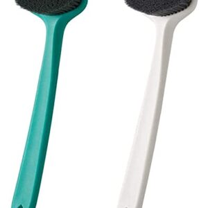 ZCX Body Brushes 2pcs Exfoliating Back Scrubber Shower Brush Bath Body Brush Long Handled Soft Brush Body Brushes