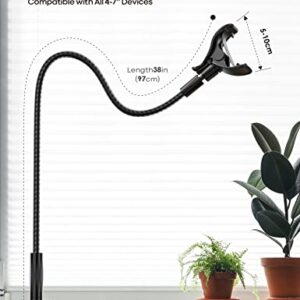 Lamicall Gooseneck Phone Holder Bed - [Newest Nylon Braided] Flexible Arm, Overall Length 38inch, 360 Adjustable Clamp Clip, Overhead Cell Phone Mount Stand for Bed, Desk, 4-7” Cellphone