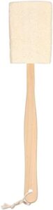 zcx body brushes loofah mesh bath brush with wooden handle stick back scrubber loofa sponge pads body shower bath spa exfoliating luffa brush body brushes