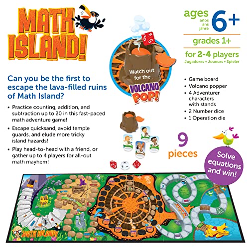 Learning Resources Math Island Addition & Subtraction Game, Elementary Math, Teaching Toys, Children’s Math Games, Educational Indoor Games, 8 Pieces, Age 6+ Gifts for Kids