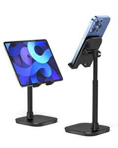 narmle cell phone stand, adjustable phone stand for desk, desktop phone holder stand, tall phone stand cradle compatible with iphone, galaxy and all smart phones