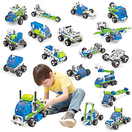 COMIN Educational Toys Building Sets STEM Learning Kit, 18 in 1 Engineering Toys Creative Set 175 Pieces for Boys/Girls/Birthday/Christmas/Holiday Age 5 6 7 8 9+ Years Old