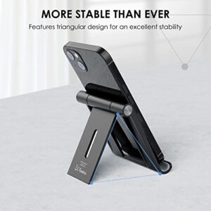 Minthouz Adjustable Cell Phone Stand for Desk - Foldable Phone Holder Compatible with iPhone 14 13 12 Pro Max Mini 11 Xr 8 Plus SE, iPad Mini, Switch, Android Smartphone, Tablets