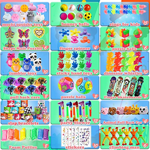 146 PCS Party Favors Toys Assortment for Kids, Treasure Box Toys for Classroom Carnival Prizes Rewards, Pinata Fillers Birthday Party Gifts Bulk Toys, Goodie Bag Claw Machine Stuffers for Kids
