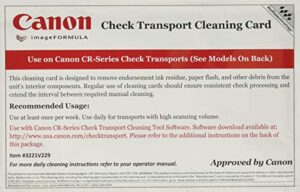 cleaning cards for canon cr-series check scanners (box of 15)