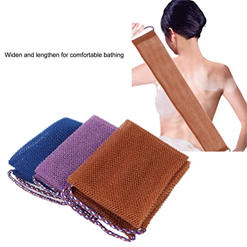 Back Scrubber Back, 3Pcs Exfoliating Back Scrubber Nylon Extended Deep Cleaning Skin Massages Body Scrubber towel for Shower Loofah Scrubber Strap Bath Accessories