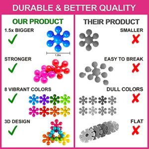 Curious 2 Learn 300 Pieces Building Blocks- Kids STEM Toys Educational Building Toys- Discs Sets Interlocking, Solid Plastic for Preschool Kids Boys and Girls Aged 3+, Creativity Kids Toys