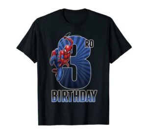 marvel spider-man swinging 3rd birthday graphic t-shirt