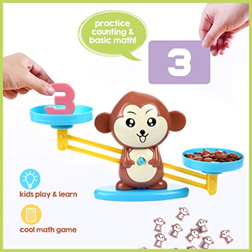 CoolToys Monkey Balance Cool Math Game for Girls & Boys | Fun, Educational Children's Gift & Kids Toy STEM Learning Ages 3+ (64-Piece Set)