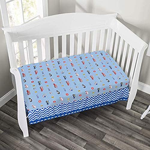 Baby Boy Fitted Crib Sheet Police, Fire and Rescue, 100% Soft Breathable Microfiber Baby Sheet, Fits Standard Size Crib Mattress 28in x 52in, Nursery Sheet