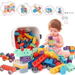 soft building block sets for kids aged 18 months to 6 years old.top stem building blocks for preschool.large construction block toys for toddler to improve imagination、creativity、hands-on ability