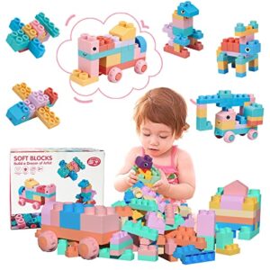 Soft Building Block Sets for Kids Aged 18 months to 6 years old.Top STEM Building Blocks for preschool.Large Construction Block Toys for Toddler to Improve Imagination、Creativity、Hands-on Ability