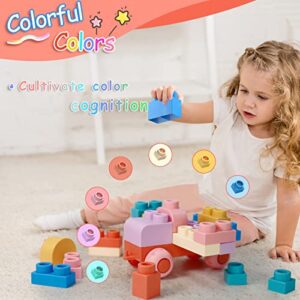 Soft Building Block Sets for Kids Aged 18 months to 6 years old.Top STEM Building Blocks for preschool.Large Construction Block Toys for Toddler to Improve Imagination、Creativity、Hands-on Ability