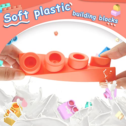 Soft Building Block Sets for Kids Aged 18 months to 6 years old.Top STEM Building Blocks for preschool.Large Construction Block Toys for Toddler to Improve Imagination、Creativity、Hands-on Ability