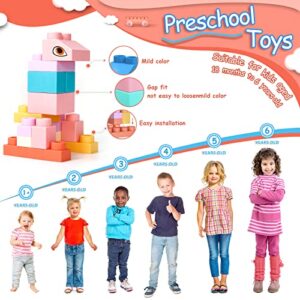 Soft Building Block Sets for Kids Aged 18 months to 6 years old.Top STEM Building Blocks for preschool.Large Construction Block Toys for Toddler to Improve Imagination、Creativity、Hands-on Ability