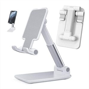 usstarstore adjustable cell phone stand for desk, angle height adjustable cell phone stand for desk, case friendly phone holder stand for desk (white 4oz)