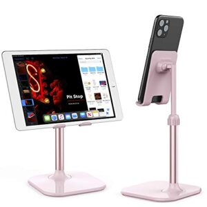 doboli cell phone stand, phone stand for desk,phone holder stand compatible with iphone and all mobile phones tablet pink