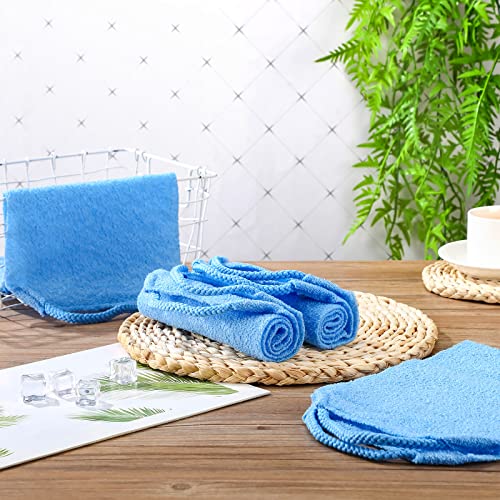 4 Pieces Men‘s Exfoliating Back Scrubber for Shower Exfoliating Washcloth with Handles for Men Two Sides Back Washer for Shower Deep Clean Back Exfoliator Men Body Scrub Strap, Dark Blue