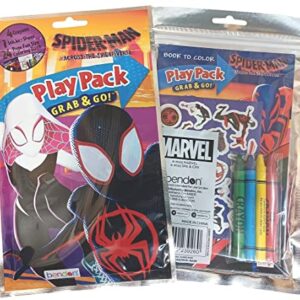 Bendon Publishing Spider-Man Grab and Go Play Pack 12ct | Birthday Party Favors | Party Supplies Decorations