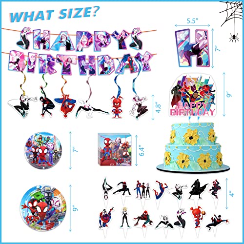 Birthday Decorations, Party Supplies Include Banners, Backdrop, Tablecover, Cake Decoration, 20 Latex Balloons, 2 Foil Balloons, Tablewares, Napkins, 28 Cupcake Toppers, 6 Hanging Swirls