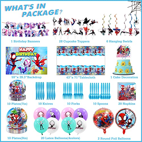 Birthday Decorations, Party Supplies Include Banners, Backdrop, Tablecover, Cake Decoration, 20 Latex Balloons, 2 Foil Balloons, Tablewares, Napkins, 28 Cupcake Toppers, 6 Hanging Swirls