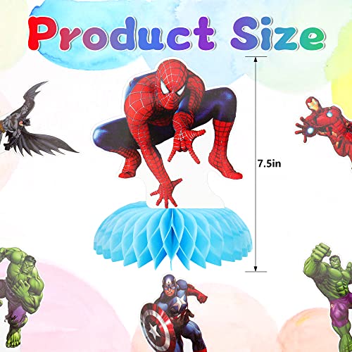 9Pcs Cartoon Honeycomb Centerpiece for Table Decorations Honeycomb Birthday Party Decorations Supplies Anime Birthday Party Supplies Kids Party Favors Honeycomb Table Decorations Topper for Kids