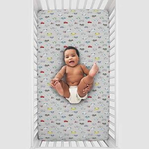 Carter's Busy Cars and Bikes Super Soft Fitted Crib Sheet