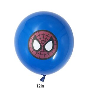 20PCS spider balloon, classic superhero spider design, suitable for boys and girls birthday party decoration, spider theme party supplies.