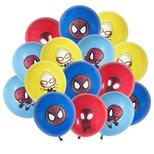 20pcs spider balloon, classic superhero spider design, suitable for boys and girls birthday party decoration, spider theme party supplies.