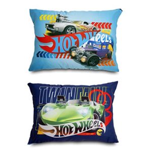 Hot Wheels Race Car 4-Piece Toddler Bedding Set - Includes Quilted Comforter, Fitted Sheet, Top Sheet, and Pillow Case, 28" x 52"