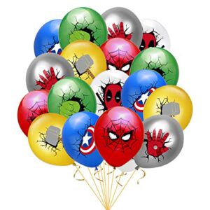 36 pcs birthday balloons for superhero,hero theme party supplies kid's party decorations.