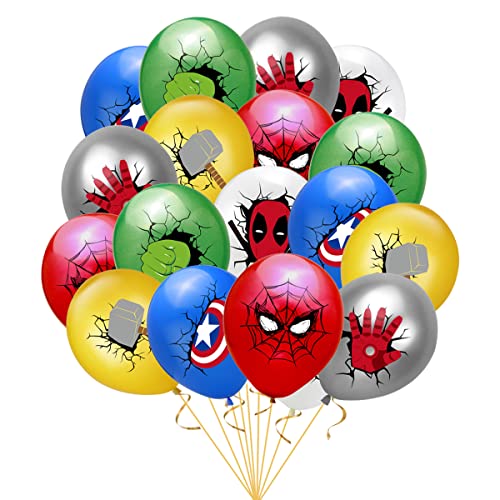 36 pcs Birthday Balloons For Superhero,Hero Theme Party Supplies Kid's Party Decorations.