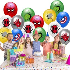 36 pcs Birthday Balloons For Superhero,Hero Theme Party Supplies Kid's Party Decorations.